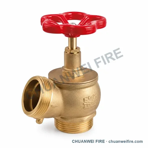 Left Angled-Outlet Fire Hose Valve — S-024 / S-025 / S-026