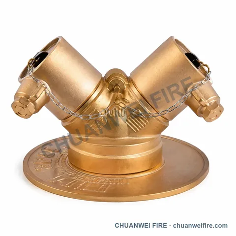 Twin-Cap Flanged-Base Fire Department Connection — UF-025 / UF-026