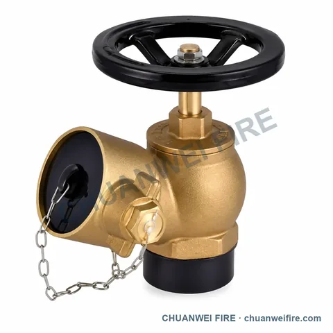 Angled-Outlet BS336 Fire Hose Valve — S-070
