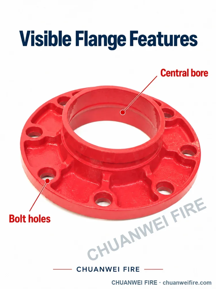 Grooved Flange Adapters — product feature illustration in English