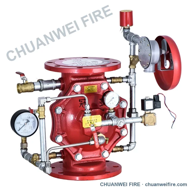 Flanged diaphragm-deluge assembly — sample layout