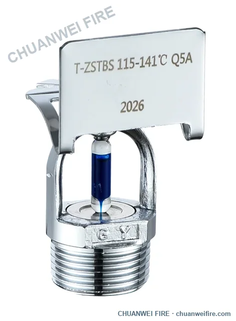 Horizontal sidewall K115 standard-response sprinkler — 141°C