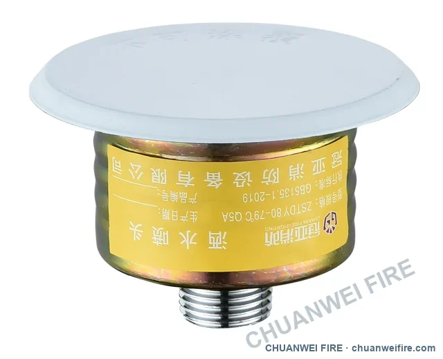 K80 standard-response concealed sprinkler — 79°C, covered assembly
