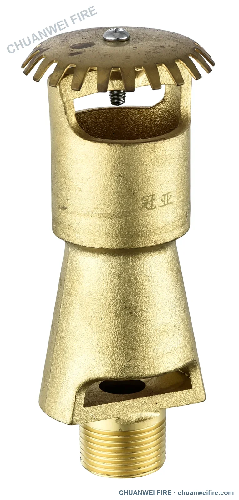 Upward-discharge tubular foam-water nozzle — small connection sample