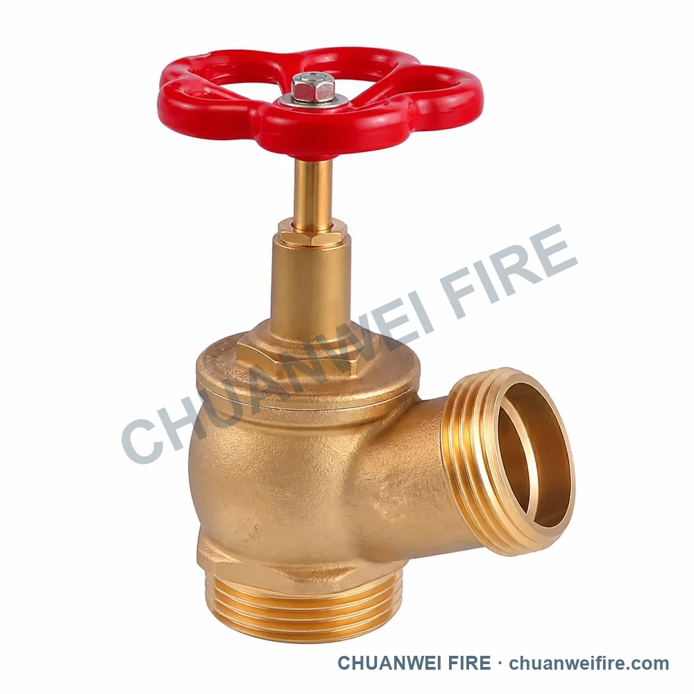 Catalog configuration illustration of Large Angled-Outlet Fire Hose Valve — S-012 / S-013