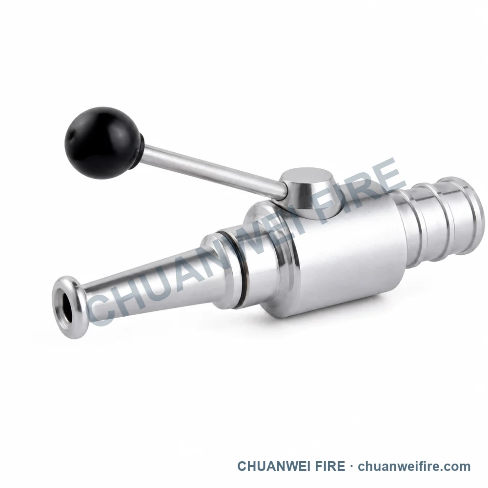 Catalog configuration illustration of Side-Handle Compact Fire Hose Nozzle — NP-033