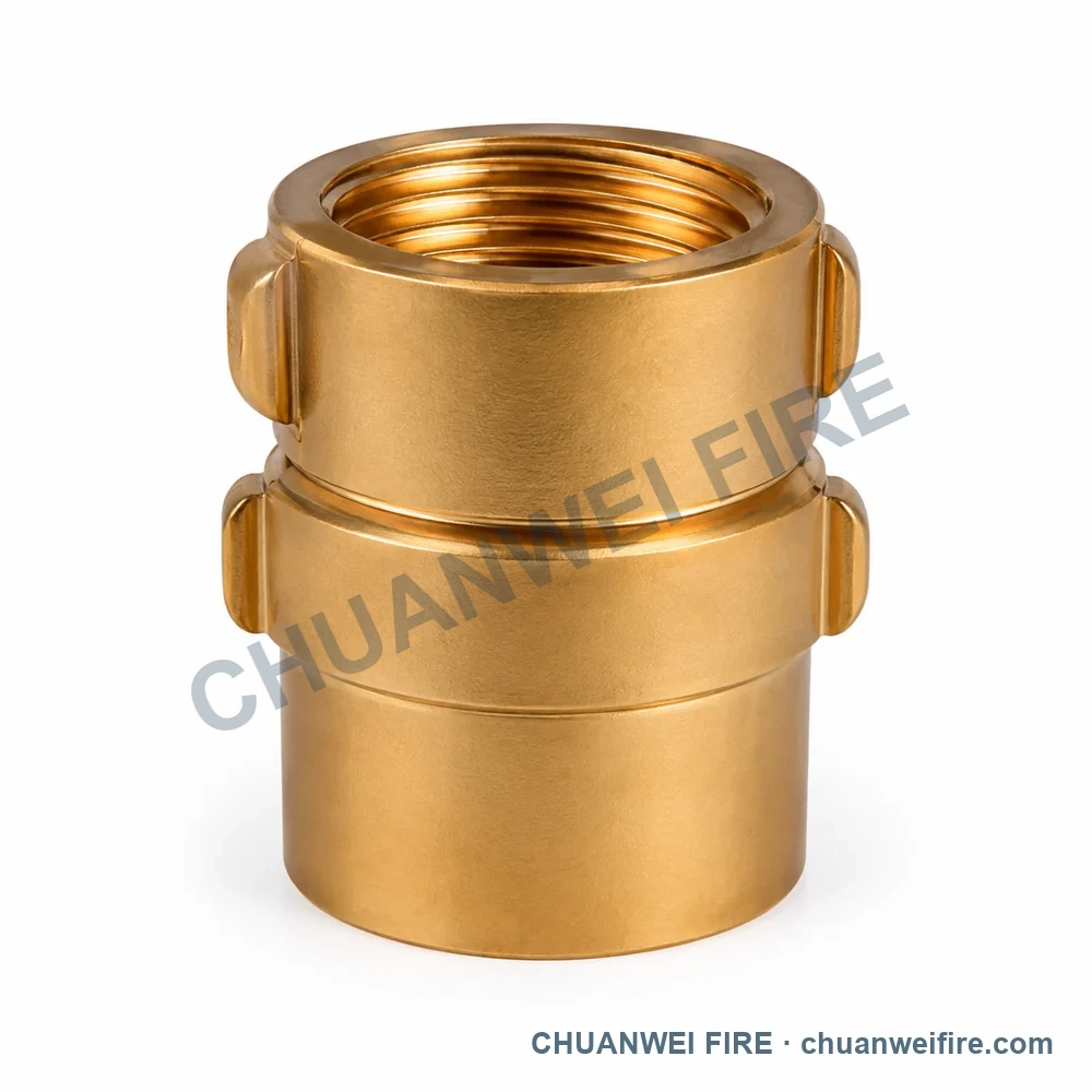 Catalog configuration illustration of Short-Barrel Double-Lug Fire Hose Adapter — UHS-020 / UHS-021 / UHS-022