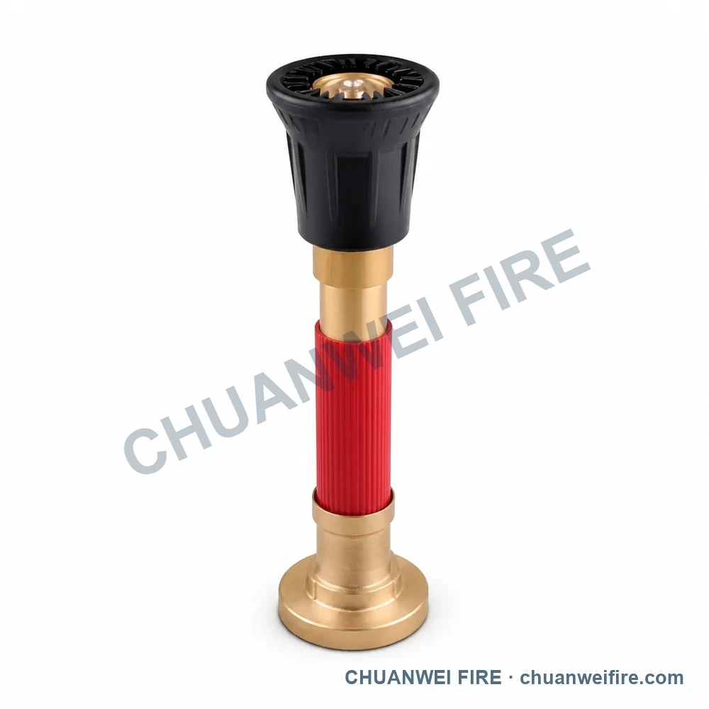 Catalog configuration illustration of Disc-Base Long Fire Hose Nozzle — DN-040 / DN-041 / DN-042