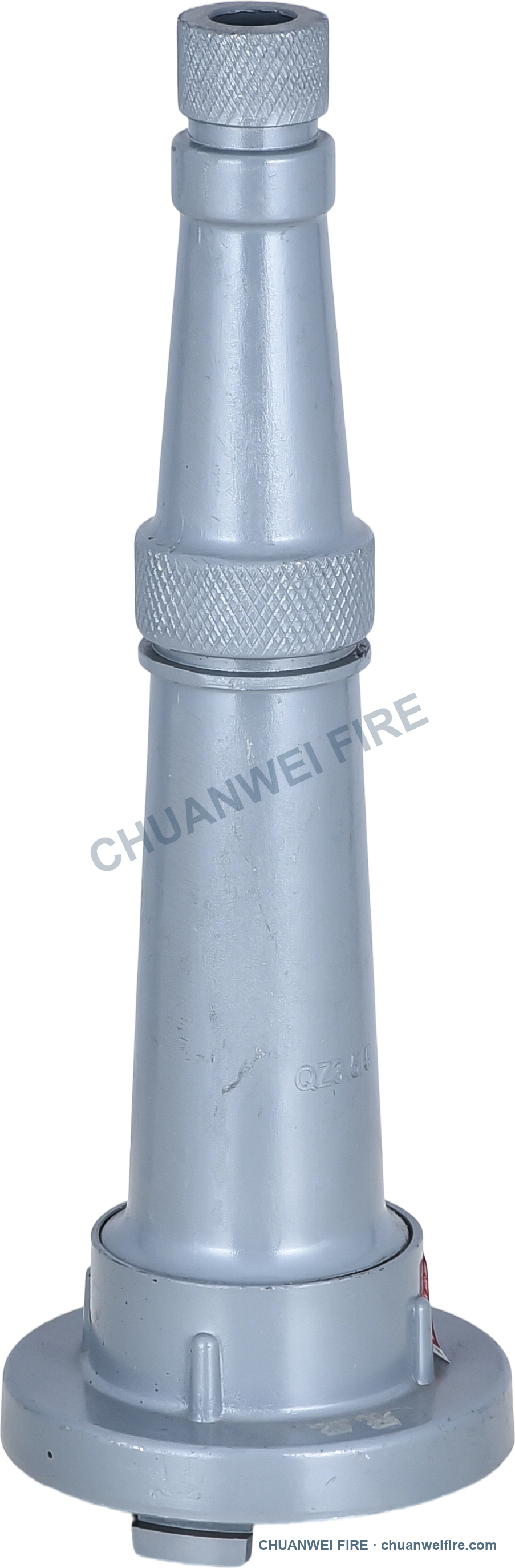 Catalog display view of the QZ straight-stream nozzle with a stepped body and inlet coupling