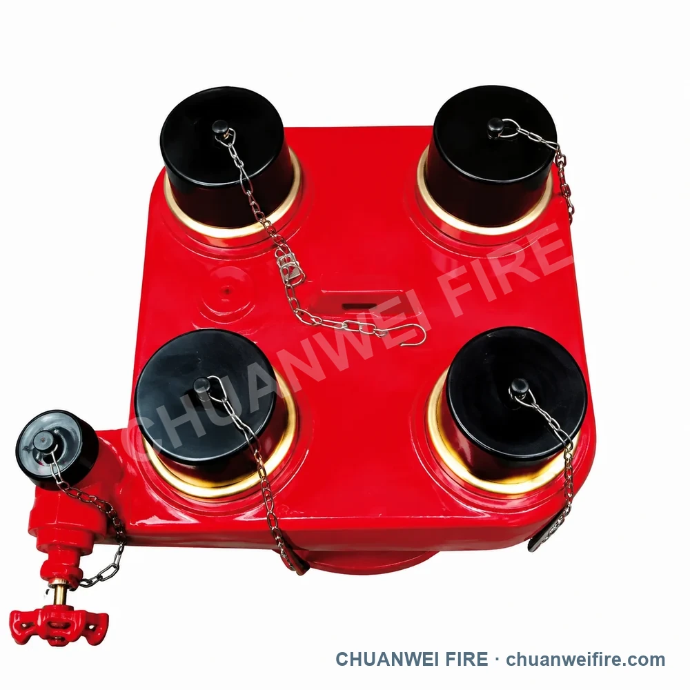 Catalog configuration illustration of Four-Way Fire Department Connection — MD-020