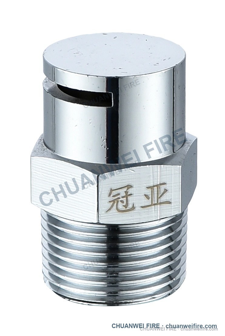 Chrome-plated copper horizontal single-slot water curtain nozzle