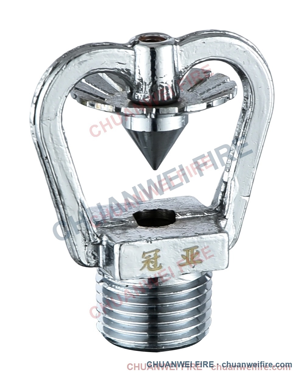 Chrome-plated open impingement-type water mist nozzle